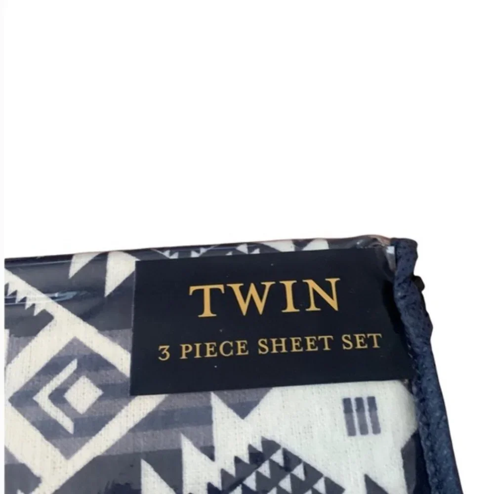 NEW PENDLETON Flannel Sheet Set Westward Journey Multi Twin Size - Picture 6 of 8